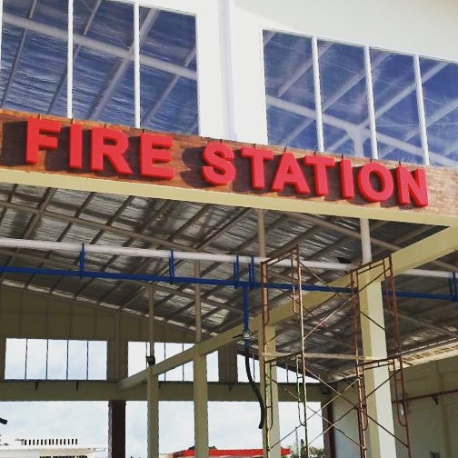 Letter Timbul FIRE STATION